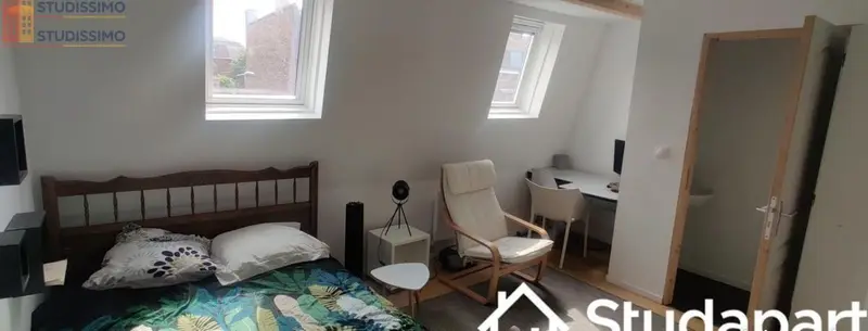 Studio meublé 16m² Roubaix - Chambre équipée, DPE A - Photo 3