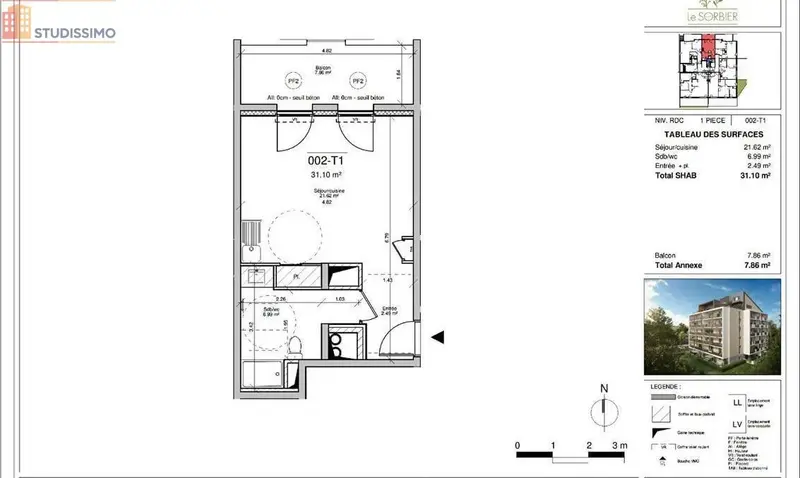Studio 31m² Gap - DPE B - Photo 3