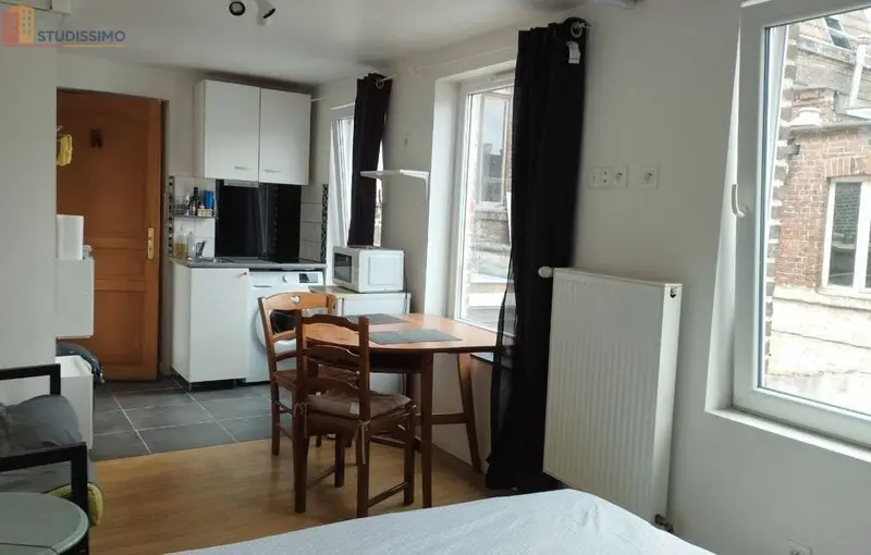 Studio meublé 18m² Roubaix 59100 - Lumineux, proche centre-ville - Photo 1
