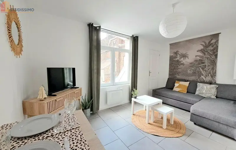 Studio meublé 27m² Croix 59170 - Proche métro, lumineux - Photo 4