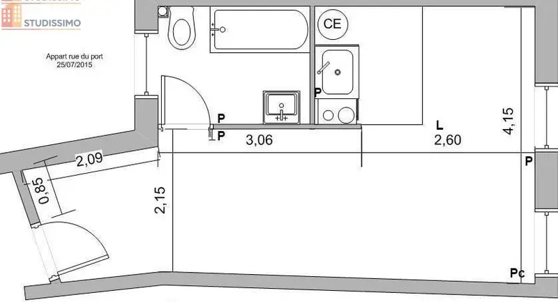 Studio 26m² Lille Vauban - Photo 2