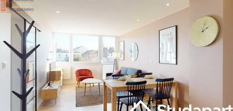 Studio meublé 13m² Lille 59800 - Meublé, DPE A - Photo 1