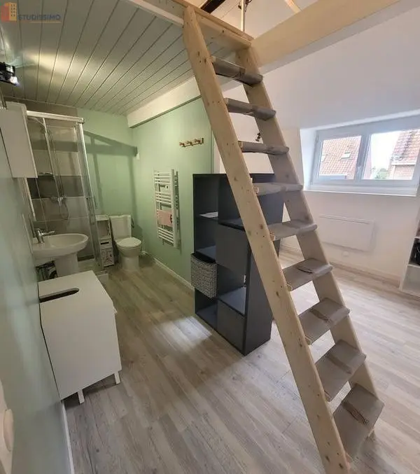 Studio meublé 24m² Loos 59120 - SdB privative, proche CHR - Photo 2