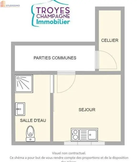 Studio 17m² Troyes - Étage élevé, lumineux - Photo 6