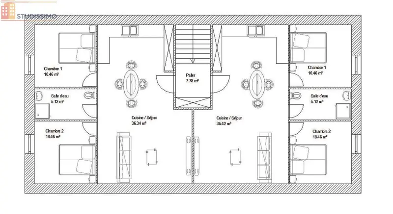 Studio 109m² Lanobre 15270 - Surface exploitable, combles aménageables - Photo 1