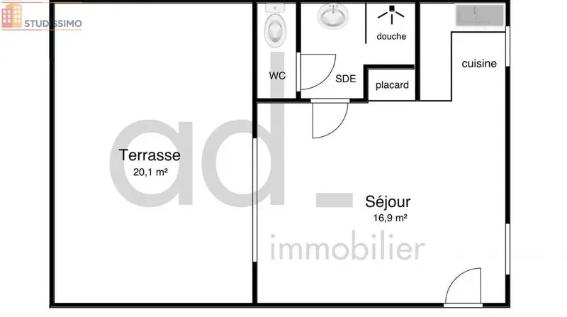Studio 23m² La Rochelle - Étage élevé, DPE D - Photo 11