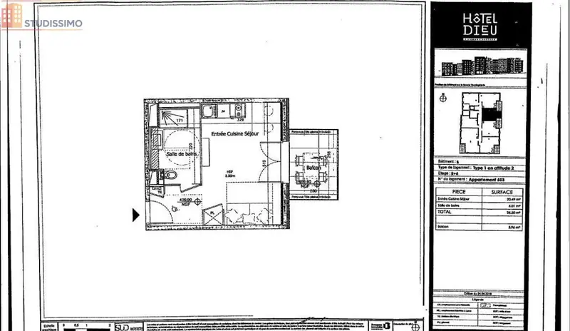 Studio 26m² Clermont-Ferrand - DPE B, lumineux - Photo 1