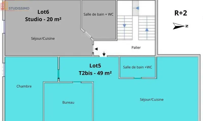 Studio 20m² Saintes - 2e étage, fort potentiel - Photo 2