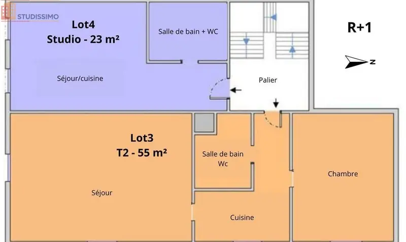 Studio 23m² Saintes - 1er étage, fort potentiel - Photo 2