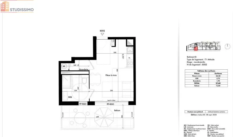 Studio 27m² Clermont-Ferrand 63000 - Photo 1