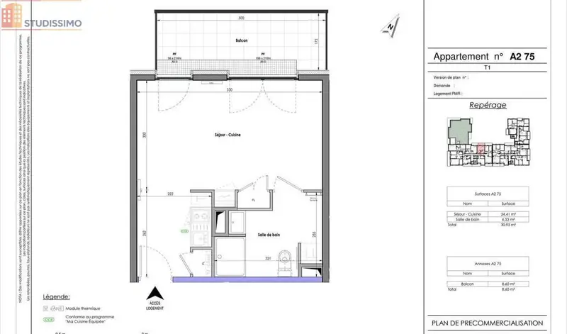 Studio 30m² Clermont-Ferrand 63000 - Photo 1