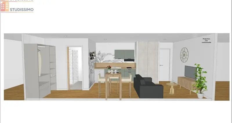 Studio 24m² Lannion 22300 - Photo 3