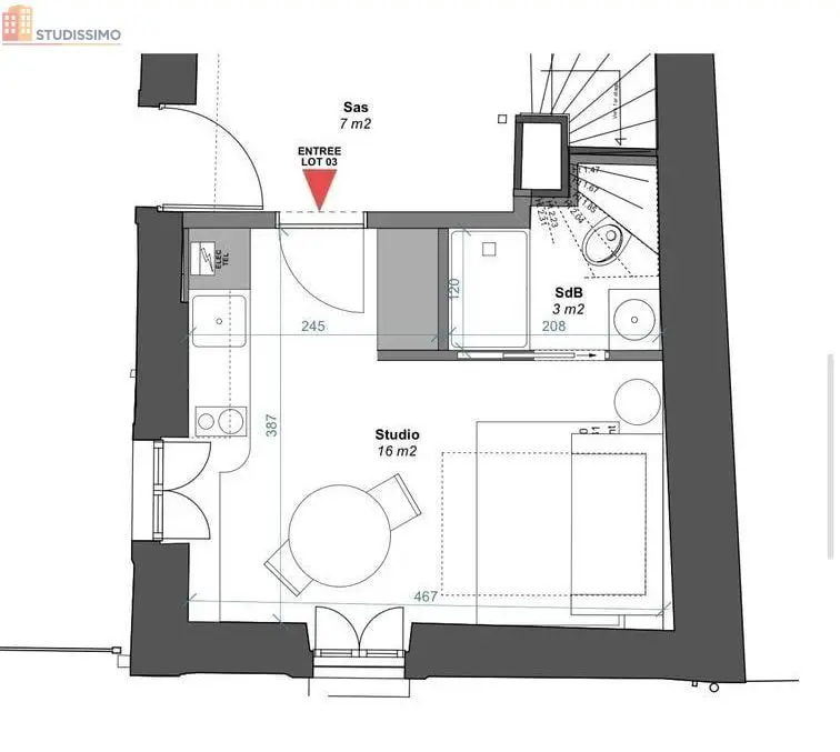 Studio 19m² Périgueux centre - Proche gare, hyper centre - Photo 1