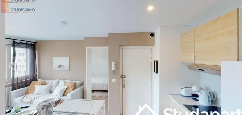 Studio meublé 8m² Clermont-Ferrand 63000 - Meublé, DPE A - Photo 1