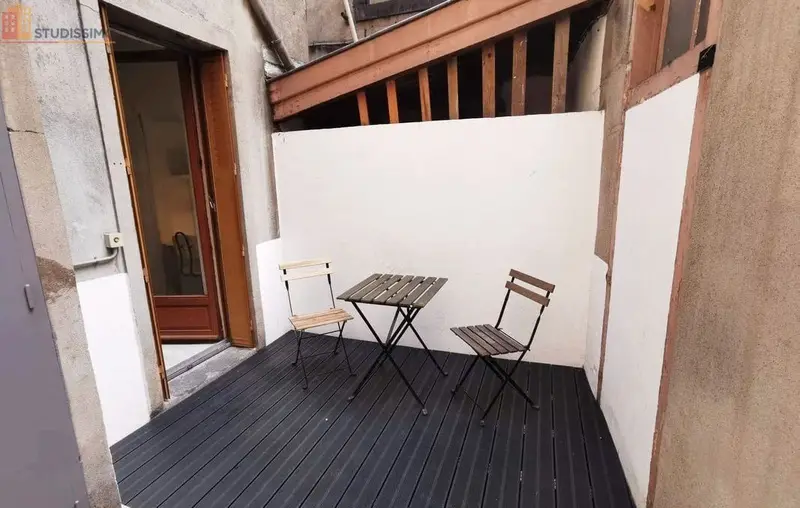 Studio meublé 17m² Clermont-Ferrand 63000 - Terrasse, récent - Photo 1