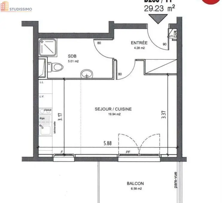 Studio 30m² Besançon 25000 - Photo 1
