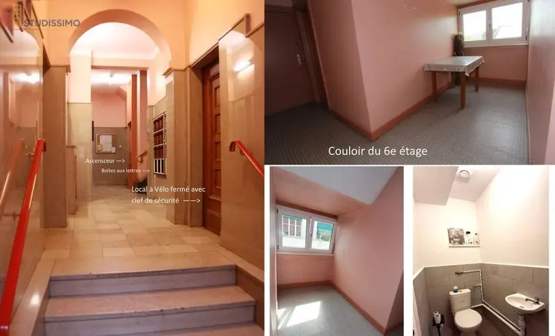 Studio meublé 9m² Strasbourg - Calme, lumineux - Photo 2