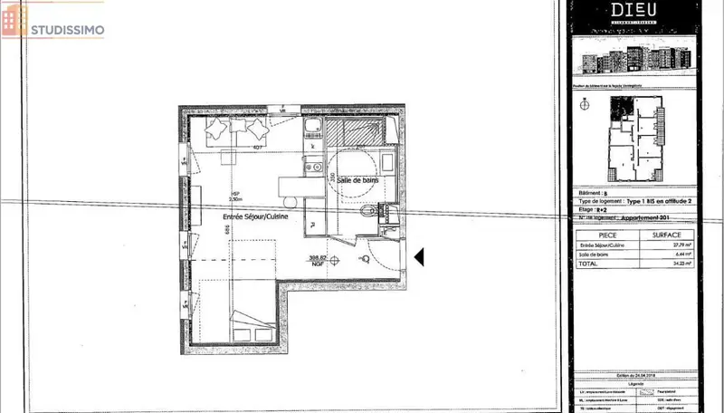 Studio 34m² Clermont-Ferrand 63000 - Photo 1