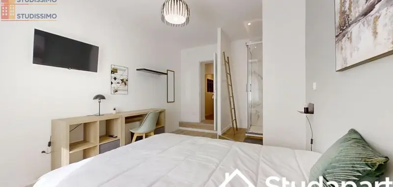 Studio meublé 9m² Strasbourg 67100 - Meublé, DPE D - Photo 2