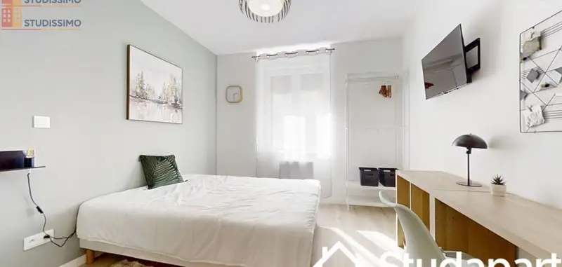 Studio meublé 9m² Strasbourg 67100 - Meublé, DPE D - Photo 1