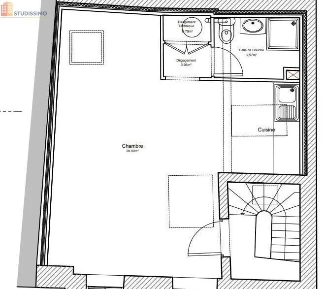 Studio meublé 33m² Clermont-Ferrand centre - Hyper centre, meublé - Photo 1