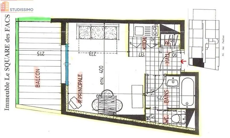 Studio 22m² Clermont-Ferrand 63000 - Photo 2