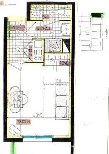 Studio 22m² Clermont-Ferrand 63000 - Photo 2