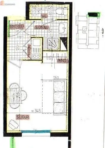 Studio 22m² Clermont-Ferrand 63000 - Photo 1
