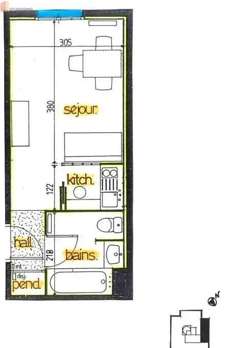 Studio 21m² Clermont-Ferrand 63000 - Photo 1