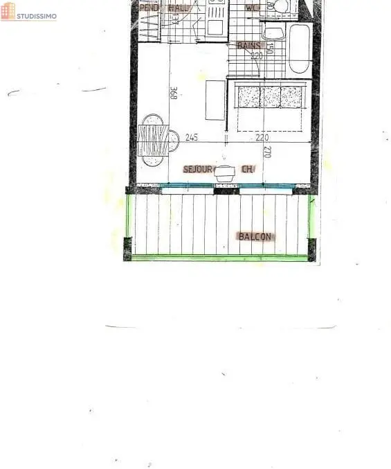 Studio 22m² Clermont-Ferrand - Étage élevé, DPE D - Photo 2