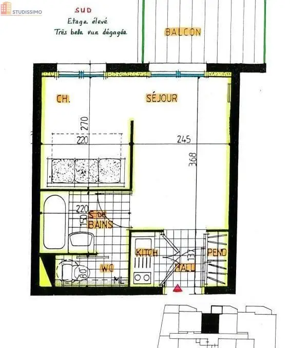 Studio 22m² Clermont-Ferrand 63000 - Photo 2