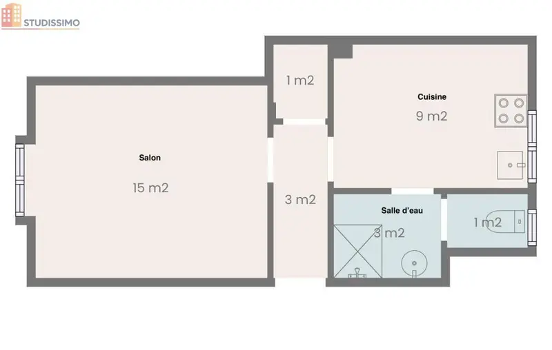 Studio 33m² Brest 29200 - Photo 1