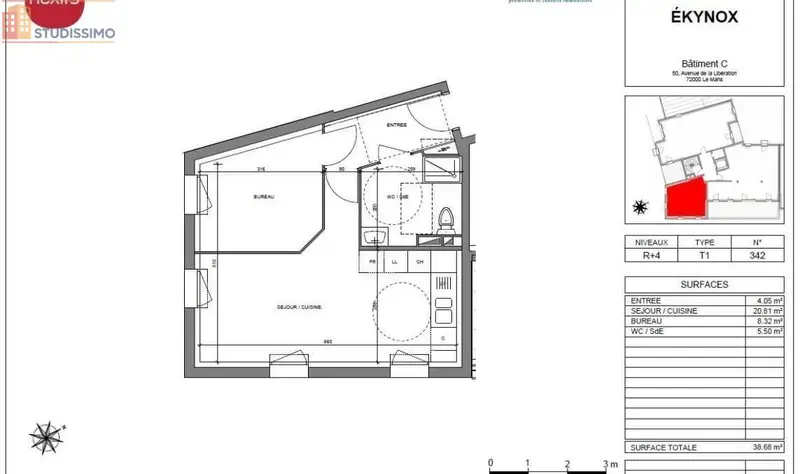 Studio 38m² Le Mans - lumineux - Photo 1