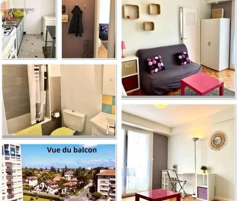 Studio meublé 28m² Pau 64000 - Proche facs, lumineux - Photo 2