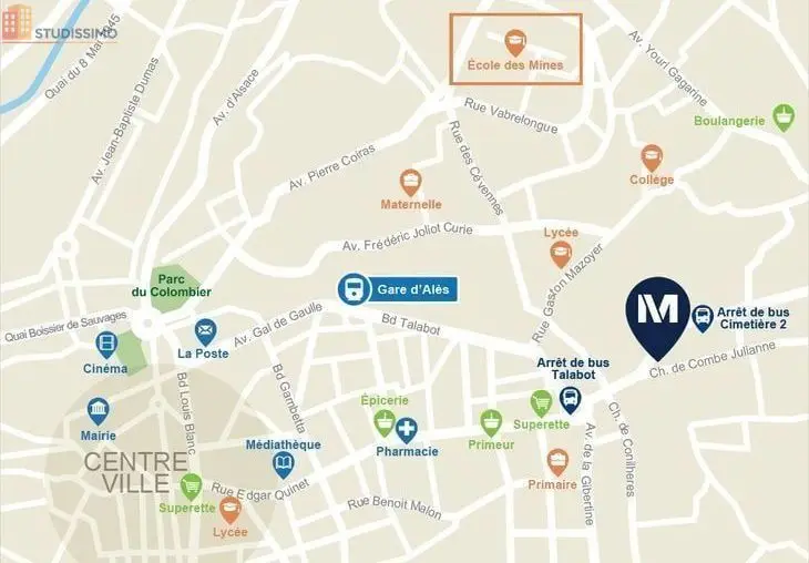 Studio 18m² Alès - Proche Urbanéo Les Mines - Photo 2