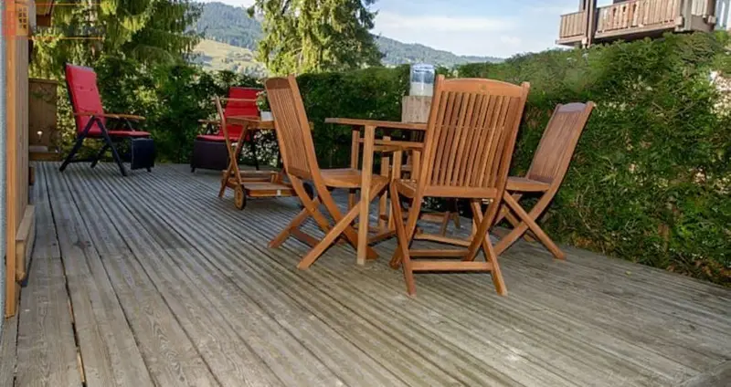 Studio meublé 32m² Megève - Jardin, terrasse - Photo 1