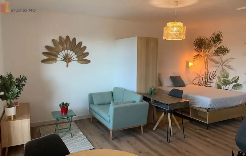 Studio meublé 32m² Annemasse - Balcon, parking proche parc - Photo 5