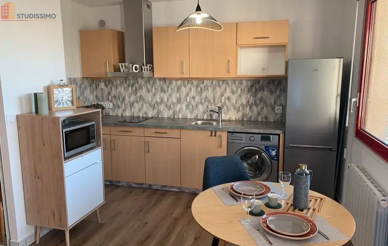 Studio meublé 32m² Annemasse - Balcon, parking proche parc - Photo 3