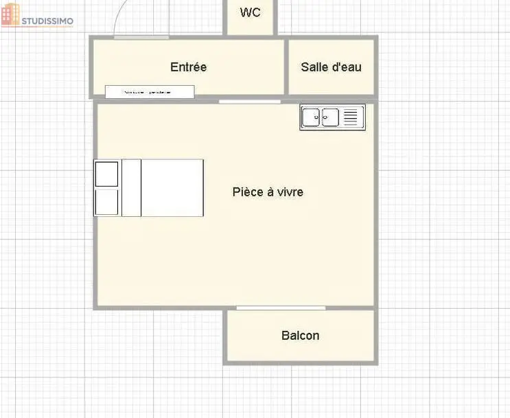 Studio 24m² Cazaubon - 1er étage, DPE C - Photo 1