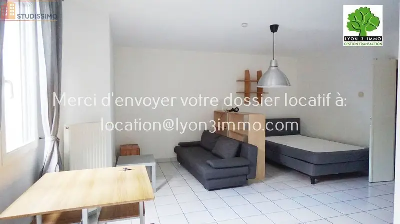 Studio meublé 41m² Lyon 3e - Lumineux, bonne isolation (DPE C) - Photo 2