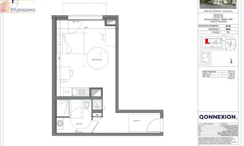 Studio 34m² Vénissieux 69200 - DPE B - Photo 1