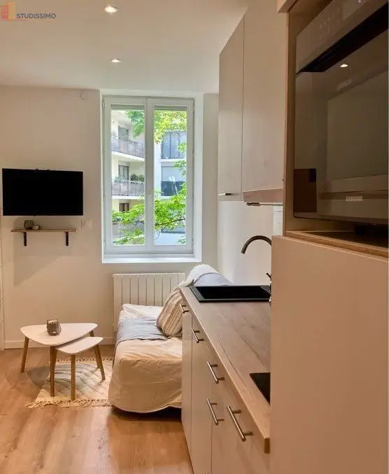 Studio meublé 16m² Oullins - Proche métro, tout équipé - Photo 8