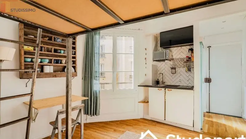 Studio meublé 16m² Paris 20e - Meublé, 3e étage - Photo 4