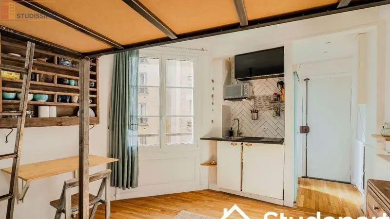 Studio meublé 16m² Paris 20e - Meublé, 3e étage - Photo 3