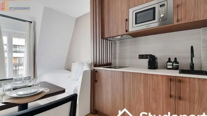 Studio meublé 11m² Paris 16e - Calme, 6e étage - Photo 1