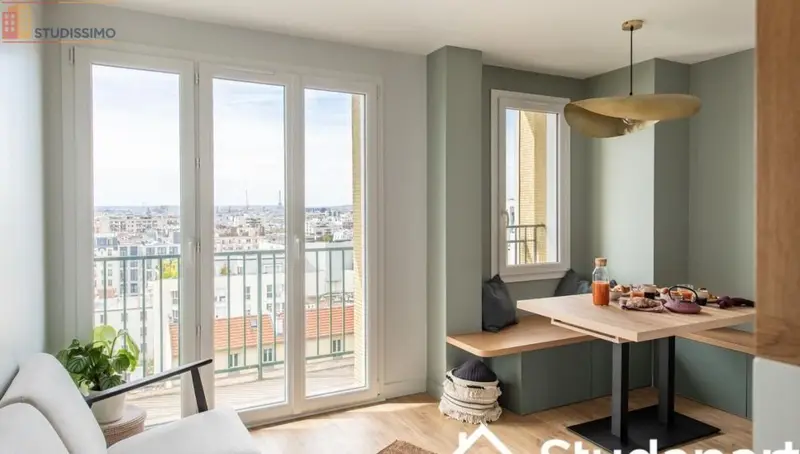 Studio meublé 10m² Paris 20e - Chambre individuelle, 9e étage - Photo 9