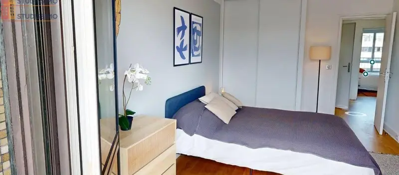 Studio meublé 11m² Paris 15e - Compact, proche commodités - Photo 1