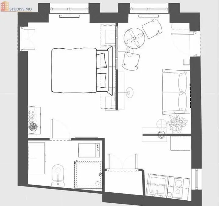 Studio meublé 21m² Paris 7e - Rénové, sur cour arborée - Photo 1