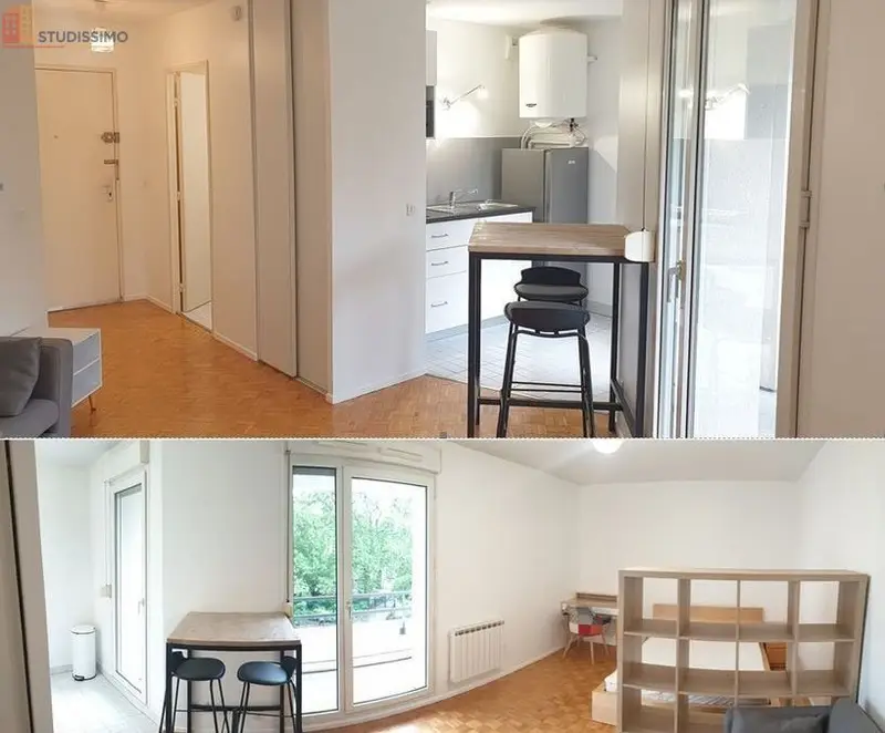 Studio meublé 31m² Lyon 3e - Balcon, parking en sous-sol - Photo 2