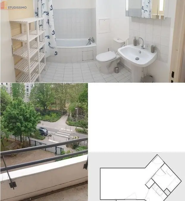 Studio meublé 31m² Lyon 3e - Balcon, parking en sous-sol - Photo 1